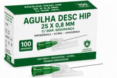 agulha desc hip 25 x 0,8 mm c/ disp. seg. cx c/100