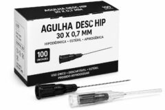 agulha desc hip 30 x 0,7 mm c/ disp. seg. cx c/100