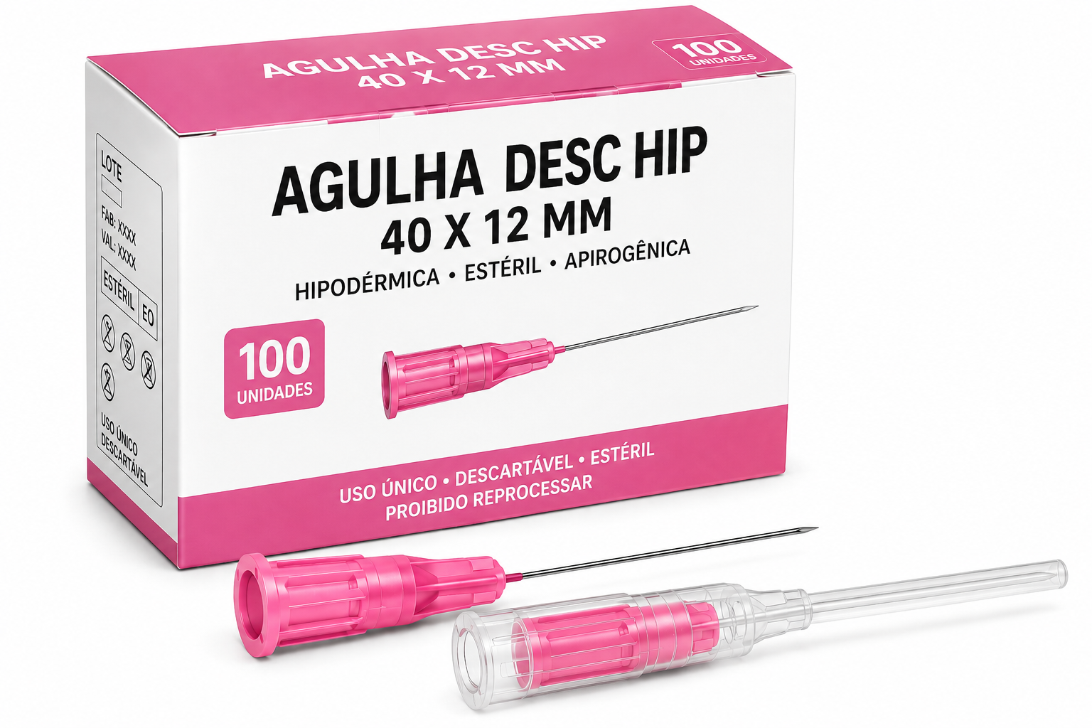 agulha desc hip 40 x 1,2 mm c/ disp. seg. cx c/100 agulha desc hip 40 x 1,2 mm c/ disp. seg. cx c/100