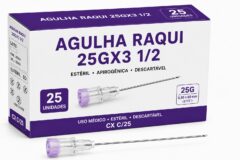 agulha raqui 25gx3 1/2 cx c/25