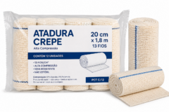 atadura crepe 20 cm x 1,8 m 13f pct c/12