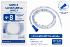 sonda nasogastrica longa n8 pct c/10