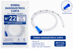 sonda nasogastrica curta n22 pct c/5