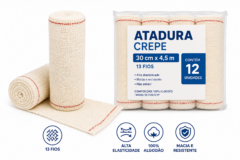 atadura crepe 30 cm x 4,5 m 13f pct c/12