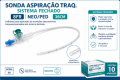 sonda aspiracao traq. sist fechado 8fr neo/ped 36cm