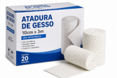 atadura de gesso 10cm x 3m cx c/20