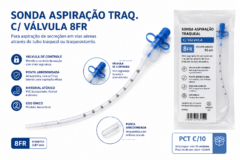 sonda aspiracao traq. c/valvula 8fr pct c/10