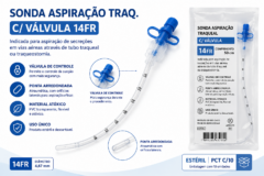 sonda aspiracao traq. c/ valvula 14fr