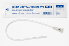 sonda uretral vesical pvc fr10