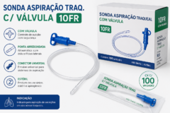 sonda aspiracao traq. c/ valvula 10fr cx c/100