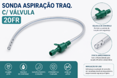 sonda aspiracao traq. c/ valvula 20fr
