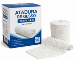 atadura de gesso 20 cm x 4 m cx c/20