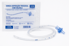 sonda aspiracao traq. c/valvula 12fr pct c/10