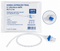 sonda aspiracao traq. c/valvula 06fr pct c/10