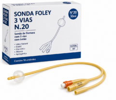 sonda foley 3 vias n.20 cx c/10