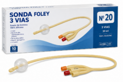 sonda foley 3 vias n.20 cx c/10
