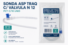 sonda asp traq c/ valvula n 12 pct c/10 unid