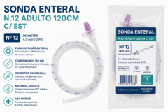 sonda enteral n.12 adulto 120cm c/ est