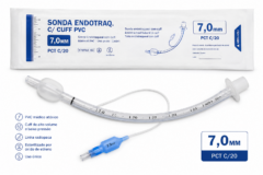 sonda endotraq. c/ cuff pvc 7,0mm pct c/20