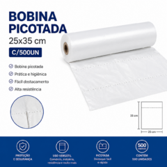bobina picotada 25x35 c/500un