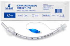 sonda endotraq. c/ cuff pvc 7,5mm pct c/20