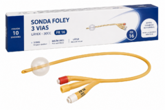 sonda foley 3 vias latex 30cc fr 16 cx c/10