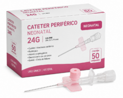 cateter 24g neonatal cx c/50
