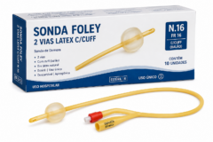 sonda foley 2 vias latex c/cuff n.16 cx c/10