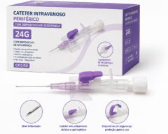 cateter 24g c/dispositivo de seguranÇa cx c/50