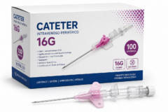 cateter 16g cx c/100