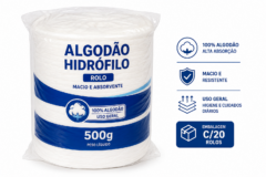 algodao hidrofilo rolo 500g c/20