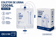 coletor de urina 1200ml cx c/50