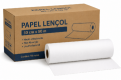 papel lencol 50cm x 50m c/10