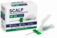 scalp c/ dispositivo de seguranÇa n.23 cx c/100