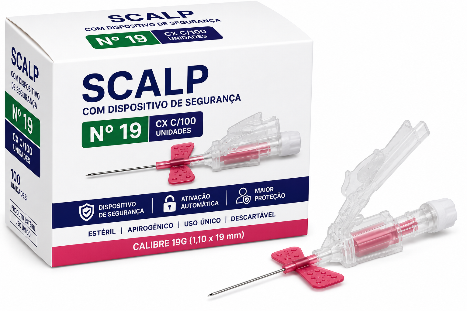 scalp c/ dispositivo de seguranÇa n.19 cx c/100 scalp c/ dispositivo de seguranÇa n.19 cx c/100