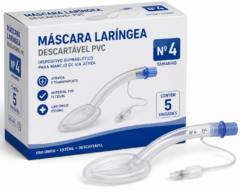 mascara laringea descartavel pvc n.4 cx c/5